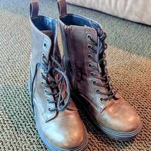 Brown Lace-Up Ankle Boots